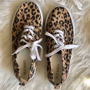 Girls leopard canvas shoes